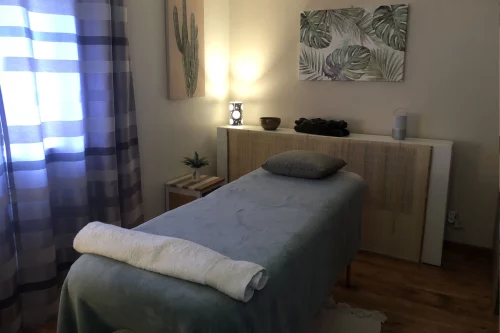 lit de massage du cabinet d'Uzès